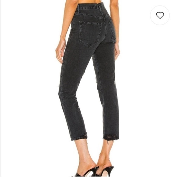 AGOLDE Riley High Rise Straight Crop Distressed - Picture 3 of 9